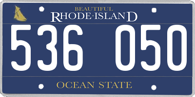 RI license plate 536050