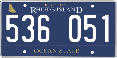 RI license plate 536051