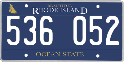 RI license plate 536052