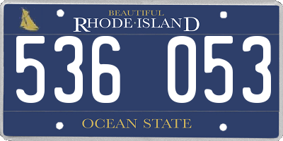 RI license plate 536053