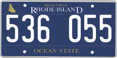 RI license plate 536055