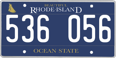 RI license plate 536056