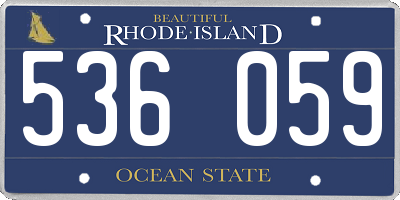 RI license plate 536059