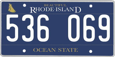 RI license plate 536069