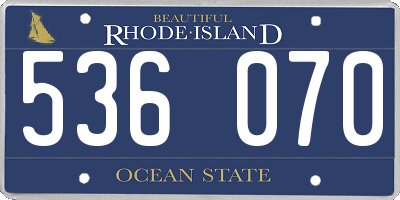 RI license plate 536070