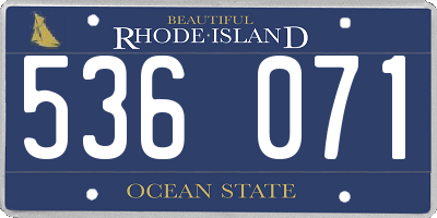 RI license plate 536071