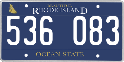RI license plate 536083