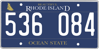 RI license plate 536084