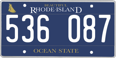 RI license plate 536087