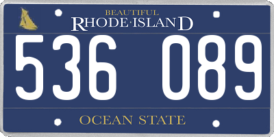 RI license plate 536089