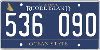 RI license plate 536090