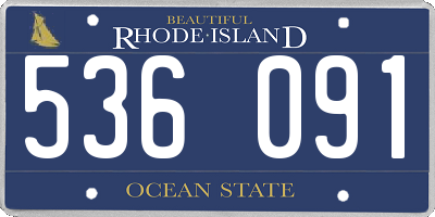 RI license plate 536091