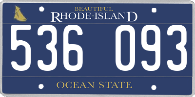 RI license plate 536093