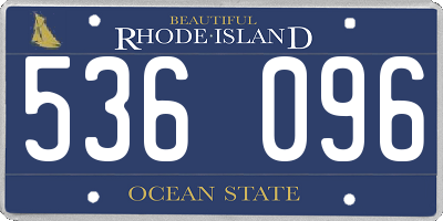 RI license plate 536096