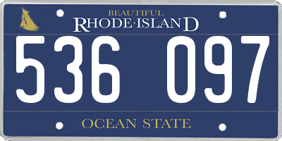 RI license plate 536097