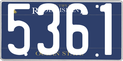 RI license plate 5361