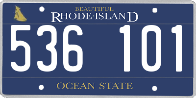 RI license plate 536101