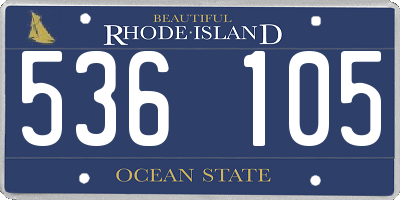 RI license plate 536105