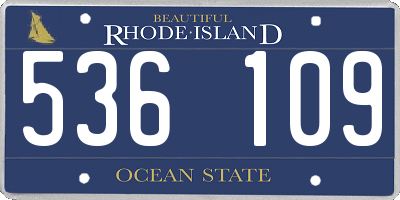 RI license plate 536109
