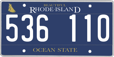 RI license plate 536110