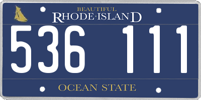 RI license plate 536111