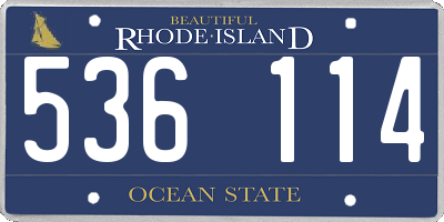 RI license plate 536114