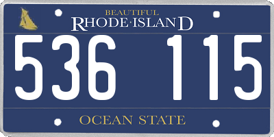 RI license plate 536115