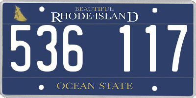 RI license plate 536117