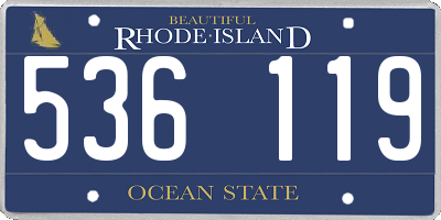 RI license plate 536119