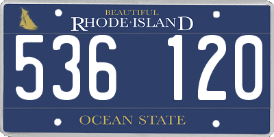 RI license plate 536120