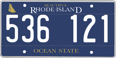 RI license plate 536121