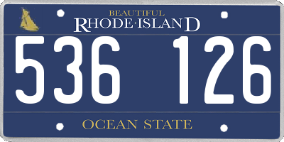 RI license plate 536126