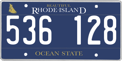RI license plate 536128