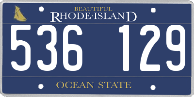 RI license plate 536129