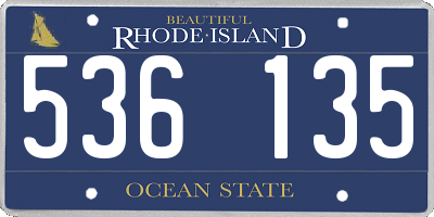 RI license plate 536135