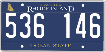 RI license plate 536146