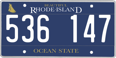 RI license plate 536147