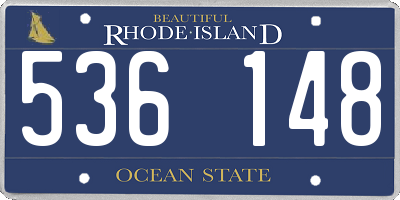 RI license plate 536148
