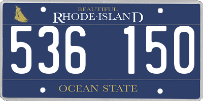 RI license plate 536150