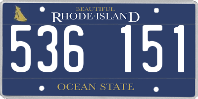 RI license plate 536151