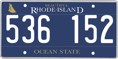 RI license plate 536152