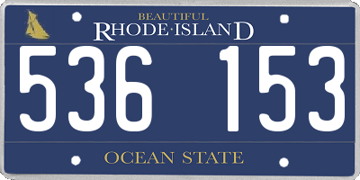 RI license plate 536153