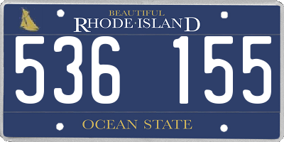 RI license plate 536155