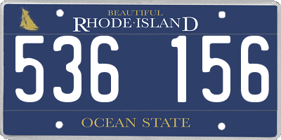RI license plate 536156