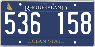 RI license plate 536158