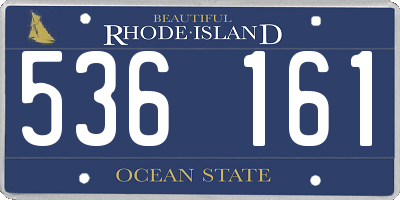 RI license plate 536161