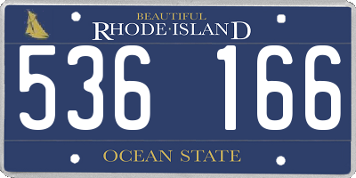 RI license plate 536166