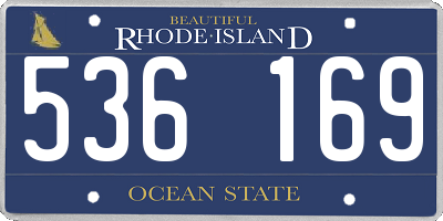 RI license plate 536169