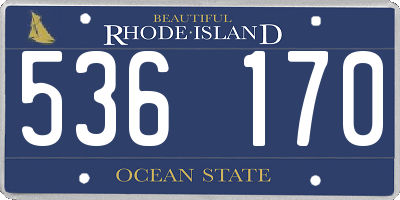 RI license plate 536170