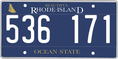 RI license plate 536171